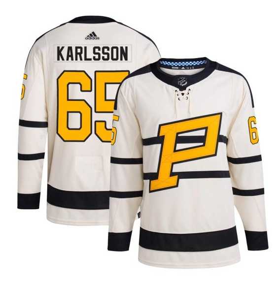 Men%27s Pittsburgh Penguins #65 Erik Karlsson Cream 2023 Winter Classic Stitched Jersey Dzhi->seattle kraken->NHL Jersey